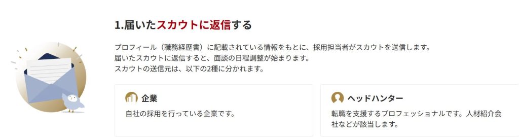 ビズリーチのスカウトについて